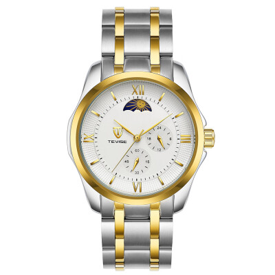 

TEVISE Fashion Stainless Steel Mechanical Business Men Watch Automatic Self-wind 3ATM Water-resistant Wirstwatch Man Relogio Muscu