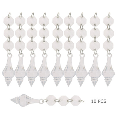

10pcs Acrylic Crystal Beads Garland Chandelier Hanging Wedding Party Decor