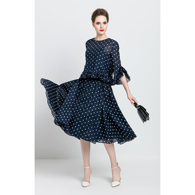 

inHIM Female Puffy Polka Dot Pleated Skirt Skirt A-line skirt 17386
