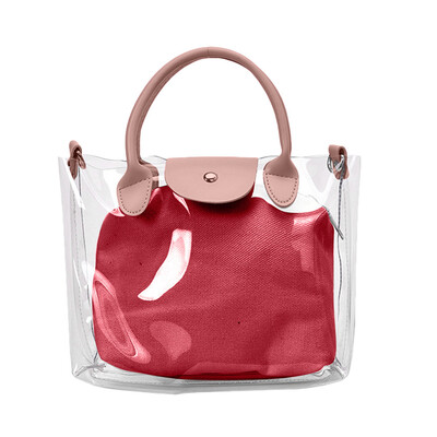 

Tailored 2019 Summer New Woman Shoulder Bag Transparent Bag 2PC Messenger bag Handbag