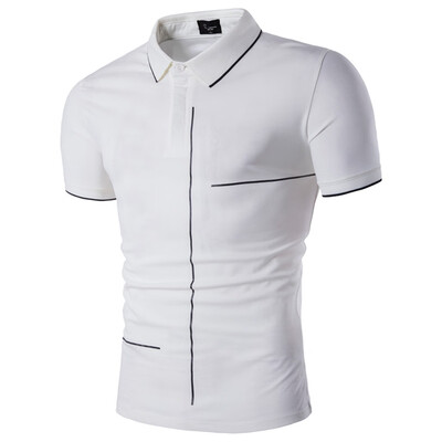 

Toponeto Fashion Mens Casual Stripe Summer Fit Sport Short Sleeve Shirts Blouse Tops