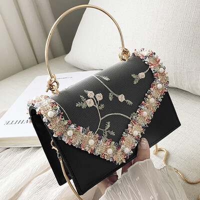 

On the new female 2019 new foreign girls lace chain messenger bag fairy Joker portable shoulder bag