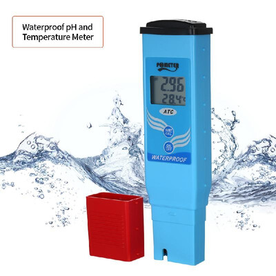 

Waterproof pH&Temperature Meter pHTemp Dual Display Portable pH Meter Water pH Meter Auto Calibration ATC Tester Water Quali