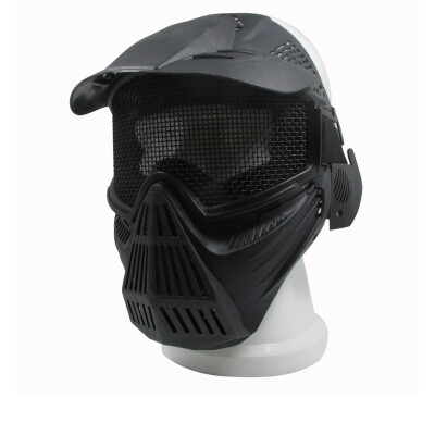 

29x19x22cm Outdoor Full Face Metal Mesh Paintball Protection Mask 1pc Adjustable