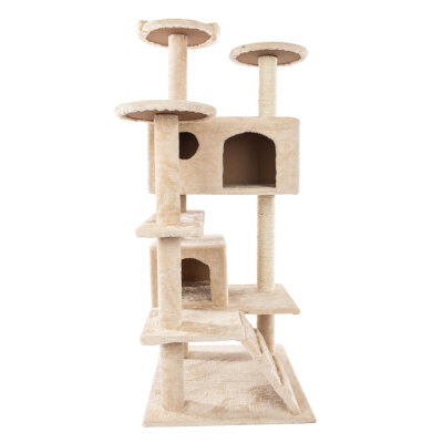

Deluxe 52" Cat Tree Tower Condo Furniture Scratching Post Pet Kitty Soft Sleep Play House