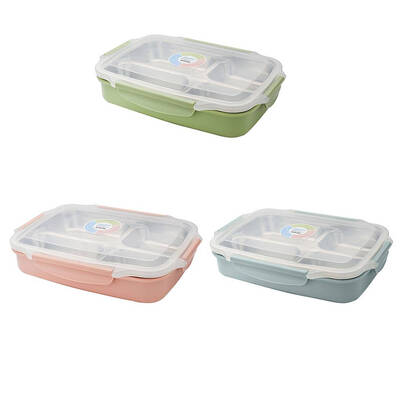 

1-3 Hours Thermal Insulation Lunch Box Stainless Steel PP Plastic Food Container Sealed Lunch Case