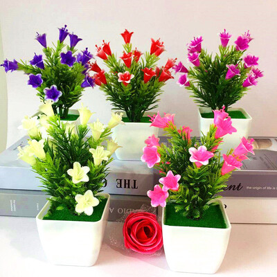 

Artificial Plant Lily Flower Pinecone Potted Plants Home Shop Party Decoration