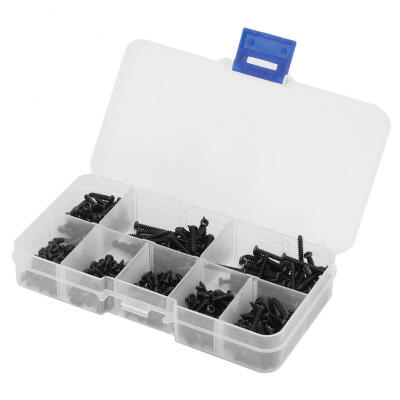 

Greensen 400PCS M26 Black Carbon Steel Self-tapping Screws Woodworking Fastener