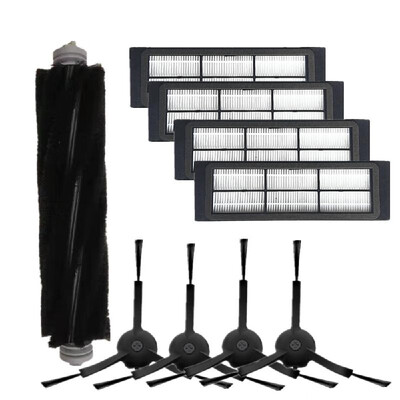 

11PCS Main Brush Side Brushes HEPA Filter Cleaning Tool Replacements for Xiaomi Xiaowa Roborock Vacuum Cleaner