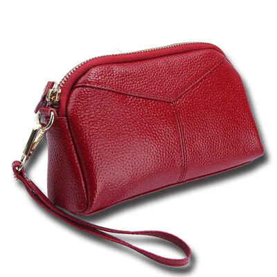

Fashion Genuine Leather Women Wallets Phone Card Holder Lady Long Clutch Purse