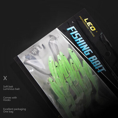 

Saidsome LEO 5pcs lot Luminous Soft Lures for Fishing Soft Bait Tiddler Bait With Hook fishing bait fishing lure