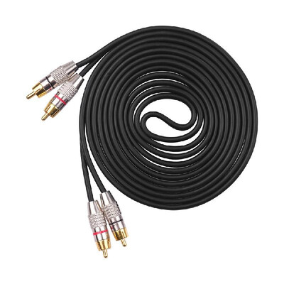

Audio Video Connecting Wires 2RCA to 2RCA Stereo Audio Cable Shielded RCA Cords 24K Gold-Plated Compatible with Speaker Amplifier