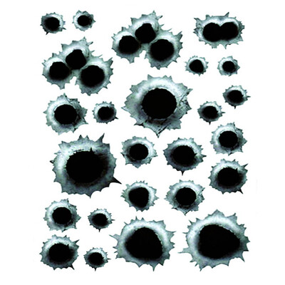 

Tailored Car 3d Stickers Sticker Bullet Hole Decals Scratch Fake Motorcycle Simulation
