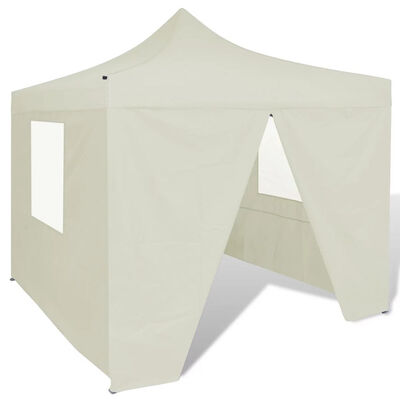 

Cream Foldable Tent 10 x 10 with 4 Walls