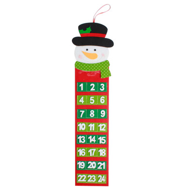 

Lovely Christmas Countdown Calendar Number Pockets Gift Tag Bag Xmas Decoration