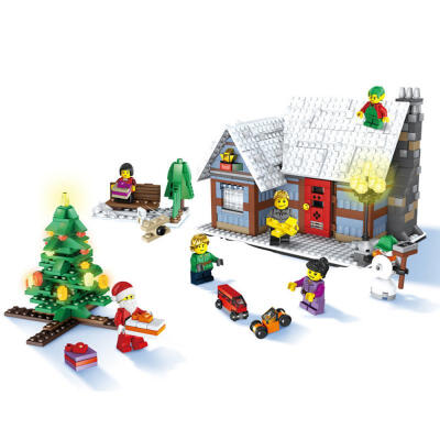 

JJRC 1002 Christmas Village Small Building Blocks DIY Assembled Puzzle Toy Educational Toys For Kids