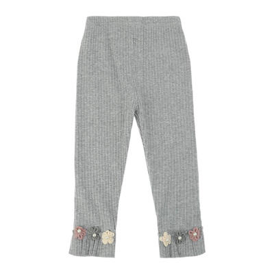 

Autumn Fashion Simple Flowers Decor Soft Elastic Leggings Girls Baby Pants