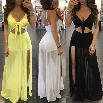 

Womens Ladies Boho Summer Beach Evening Party Cocktail Long Maxi Dress Sundress