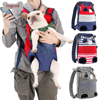 

Pet Knapsack Legs-Out Dog Front Carrier Hands-Free Chest Backpack Canvas Bag for Dog Cat Puppy Traveling Hiking Outdoor