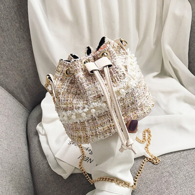 

Tailored Womens Bag Shoulder Bag Pearl Crossbody Shoulder Small Bucket Bag