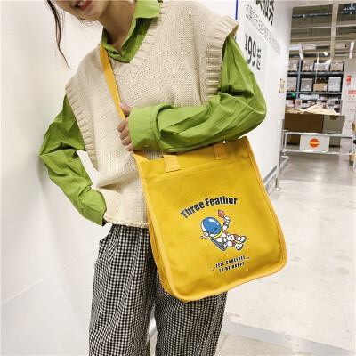 

Baobao College of Womens College One-shoulder Canvas Bag Korean version of large-capacity oblique Bag Yusuku Uzzang