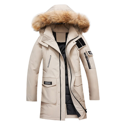 

Toponeto Mens Autumn Winter Large Size Hooded Coat Thickening Long Sleeved Jacket