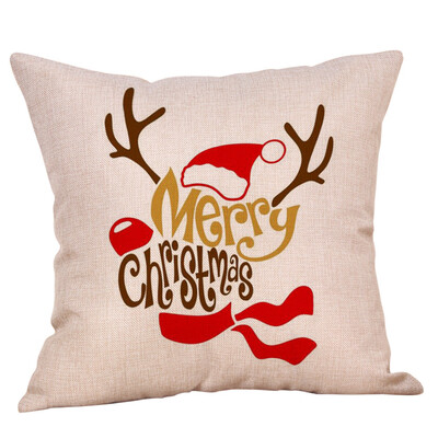 

Tailored Christmas Pillow Case Glitter Cotton Linen Sofa Throw Cushion Cover Home Decor