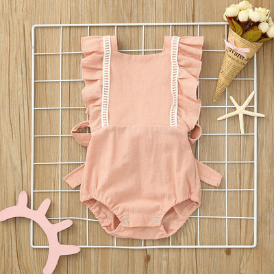 

Newborn Kids Baby Girls Outfits Clothes Short Sleeve Backcross Romper Bodysuit