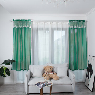 

Gobestart Leaves Sheer Curtain Tulle Window Treatment Voile Drape Valance 1 Panel Fabric