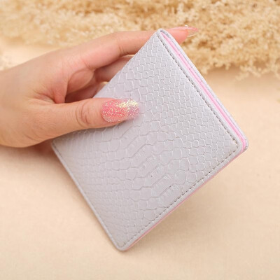 

Women Bifold Pocket Wallet PU Leather Zipper Credit Card Holder with ID Window Mini Purse Small Clutch