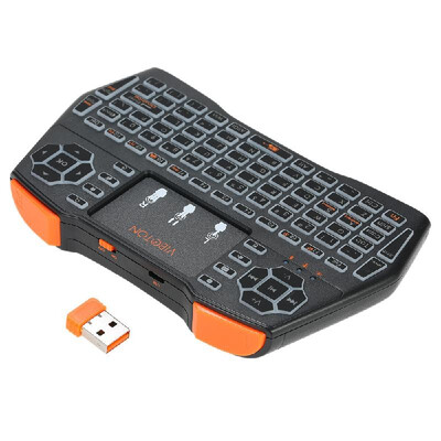 

VIBOTON I8plus 24G Mini Wireless Keyboard Multimedia Handheld Keyboard with Touchpad Mouse Remote Control Seven-color Marquees