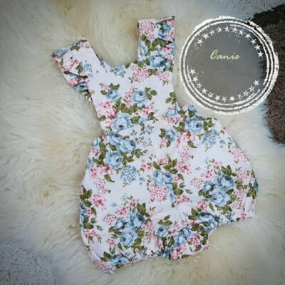 

UK Seller Newborn Kid Baby Girls Floral Romper Bodysuit Headband 2pcs Outfit Set