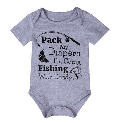 

Cotton Newborn Baby Boys Short Sleeve Bodysuit One-pieces Romper Clothes 0-24M