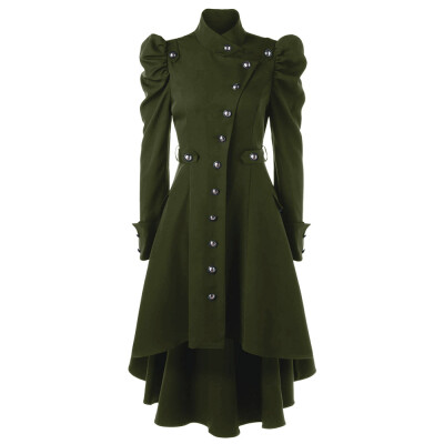 

Toponeto Womens Vintage Steampunk Long Coat Gothic Overcoat Ladies Retro Jacket