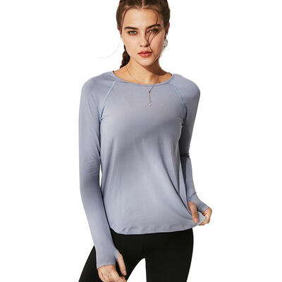 

Women Slim Yoga Gym Breathable Sportwear Fitness Gym Shirts Long Sleeve