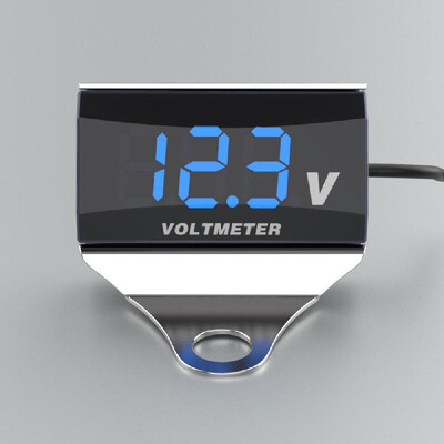 

Motorcycle DC 10-150V Digital Voltmeter LED Display Waterproof Voltage Tester Battery Moniter Gauge with Bracket