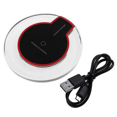 

K9 Crystal Phone Wireless Charger Adapter Fast Charging Pad Base for iPhone
