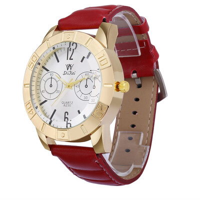 

Gobestart Luxury Men Business Watch Large Dial Watch Fashion Quartz Leather Belt Watch