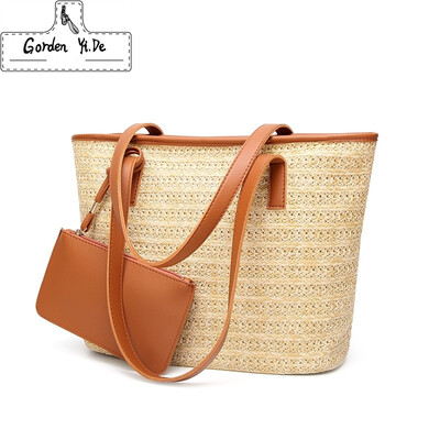 

2019 Women Straw Bag Bohemian Bali Rattan Beach Handbag Lady Vintage Crossbody Handmade Kintted Shoulder Bags sac a main femme