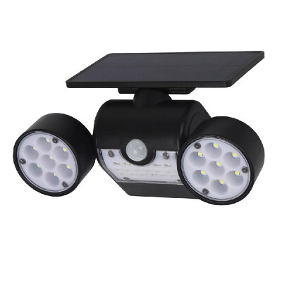 

30led Solar Powered Energy Lights with Adjustable Dual Heads Lighting Angle 360 Degree Rotatable Energy-saving Human Infrared Indu