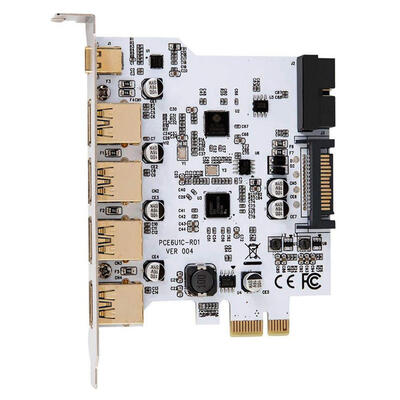

Type-C 4 USB 30 Expansion Card Desktop Front 19 Pin Interface NEC Adapter