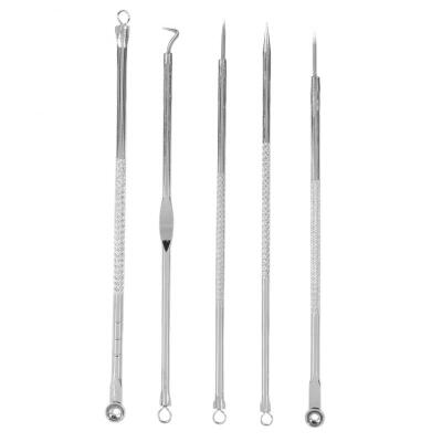 

Greensen 5Pcs Useful Double-end Stainless Steel Blackhead Acne Pimple Needle Skin Care Tool Set