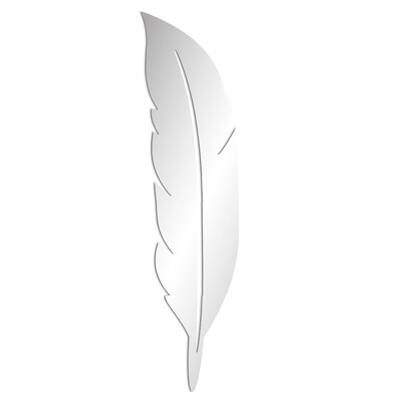 

6pcsbag Feather Shaped Dressing Mirror Wall Sticker 3D Acrylic Living Room Bedroom Hallway Decals Decors