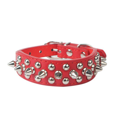 

Adjustable PU Leather Punk Rivet Spiked Studded Pet Puppy Dog Collar Neck Straps Supplies Pets