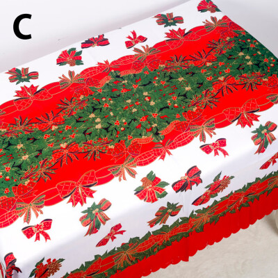 

Siaonvr Christmas Polyester Printed Tablecloth Christmas Table Antifouling Tablecloth