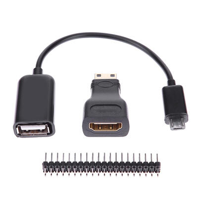 

3 in 1 Mini HDMI to HDMIMicro USBGPIO Header for Raspberry Pi Zero Kit