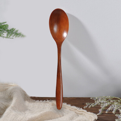 

Toponeto Wooden Spoon Fork Bamboo Kitchen Cooking Utensil Tools Soup-Teaspoon Tableware