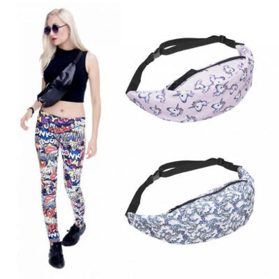 

Womens Unicorn Waist Fanny Pack Belt Bag Bum Pouch Travel Hiking Hip Purse