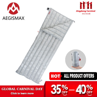 

AEGISMAX Outdoor Camping E Series Goose Down Envelope Sleeping Bag Three-Season Lengthened Adult Nylon Spring Sleeping Bag