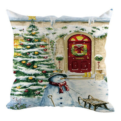 

Tailored Christmas Pillow Cover Pillowcases Decorative Sofa Cushion Cover Home Decoration